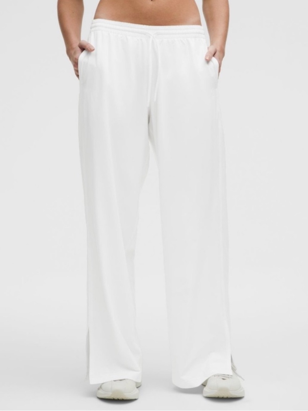 Lululemon Court Rival Wide-Leg Track Pant Regular White Drawstring Jogger Pants